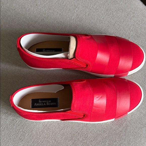 Angela Scott Women's Bold Red Sneakers - Picture 5 of 16